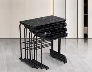 Tual Zigon Sehpa Siyah Mermer TN0672