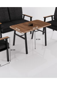 Bahçe Masası Ahşap Balkon Teras Cafe Masa Modern Dış Mekan Masa 9832 Atlantik Çam (Sadece Masa)