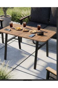 Bahçe Masası Ahşap Balkon Teras Cafe Masa Modern Dış Mekan Masa 9832 Atlantik Çam (Sadece Masa)