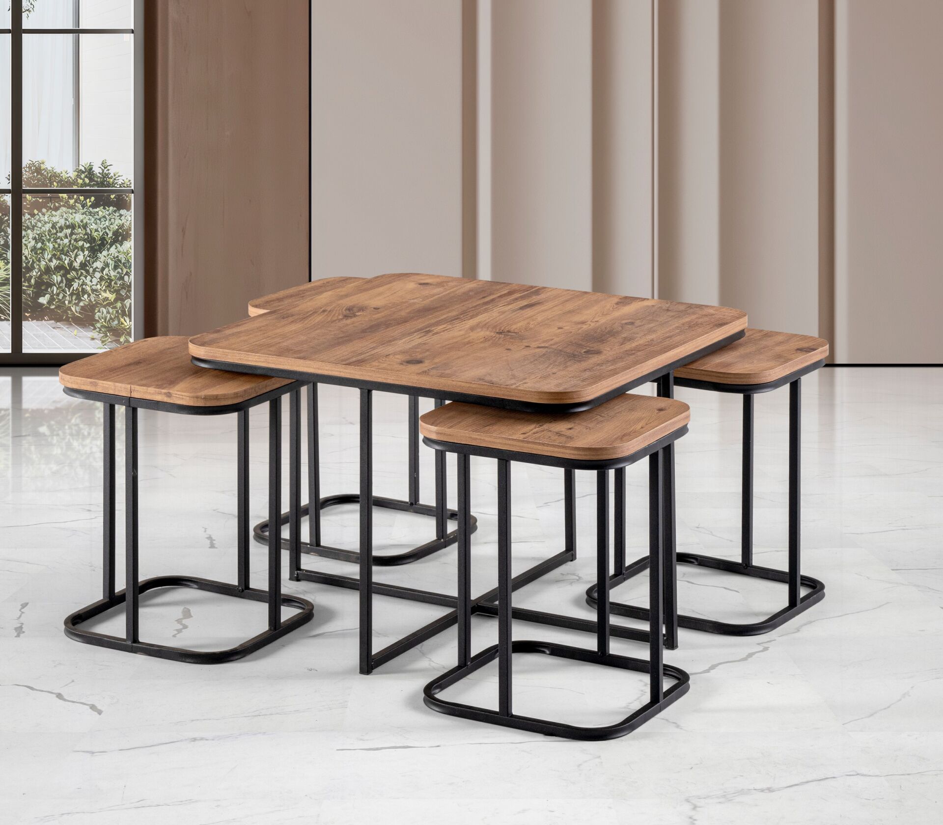 4+1 Eko Yaşam Sehpa Ceviz TN0679