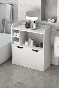 İlkal Çok Amaçlı Banyo Dolabı Beyaz 86 cm