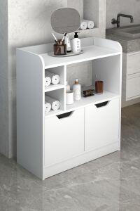 İlkal Çok Amaçlı Banyo Dolabı Beyaz 86 cm