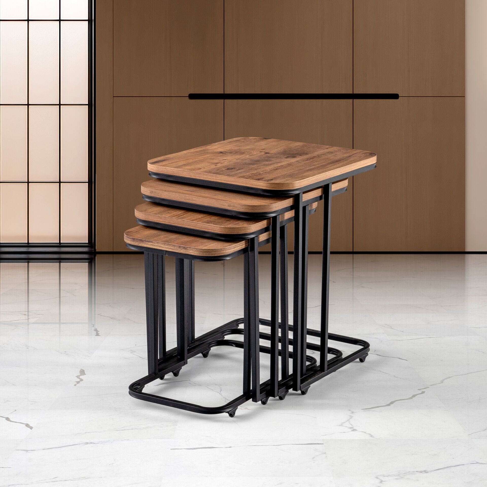 Venüs Zigon Sehpa Siyah Ceviz TN0685