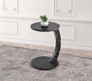 Tembellik Sehpa Siyah Mermer