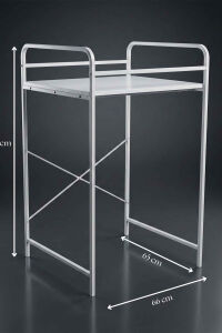 MD Çamaşır Makinesi Rafı Metal Beyaz 66 cm