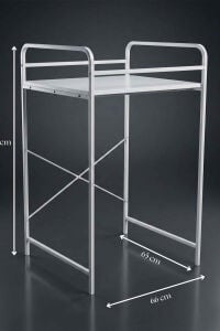MD Çamaşır Makinesi Rafı Metal Beyaz 66 cm