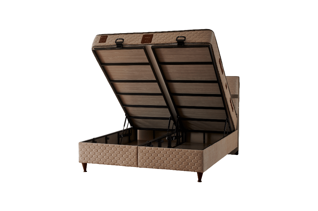 Perla 140x190 Double Mattress, Divan Base and Headboard Set PV203
