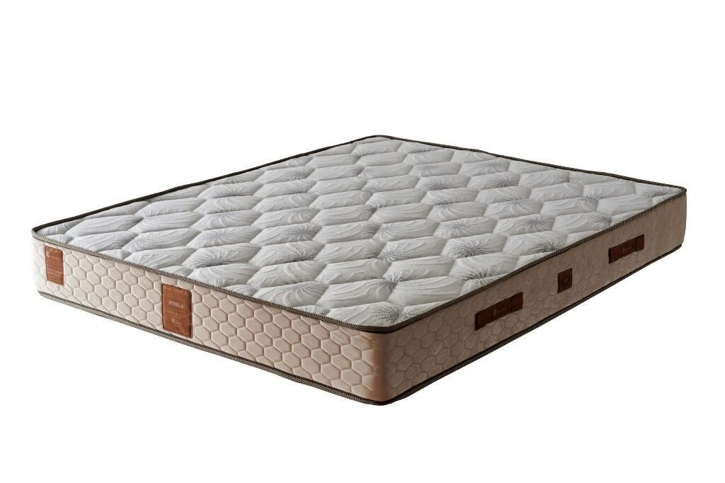 Perla 140x190 Double Mattress, Divan Base and Headboard Set PV203