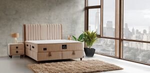 Siena 160x200 Çift Kişilik Yatak, Baza, Başlık Seti CP1035