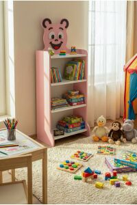 MD Happy Face Çocuk Kitaplığı Pembe