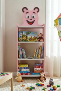MD Happy Face Çocuk Kitaplığı Pembe