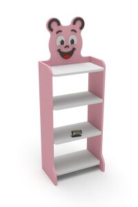 MD Happy Face Çocuk Kitaplığı Pembe
