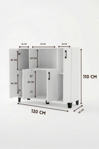 MD Mikrodalga Dolabı Beyaz 120 cm