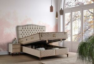 Roleks 150x200 Çift Kişilik Yatak, Baza, Başlık Seti MYB1301
