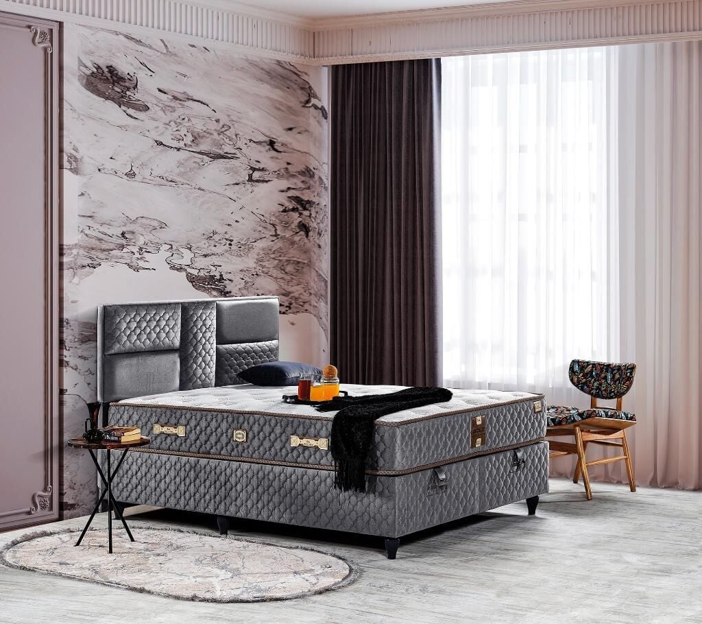 Tetra 150X200 Çift Kişilik Yatak, Baza, Başlık Seti EY2017