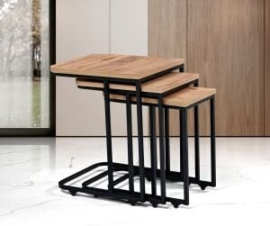 Eko Tekerlekli Zigon Sehpa Atlantik Çam TN0701