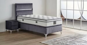 Silver 90x190 Tek Kişilik Yatak, Baza, Başlık Seti MYB1303