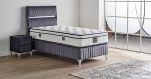 Silver 120x200 Tek Kişilik Yatak, Baza, Başlık Seti MYB1303