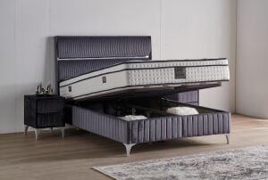 Silver 120x200 Tek Kişilik Yatak, Baza, Başlık Seti MYB1303