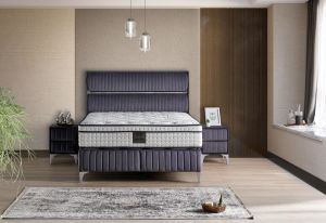 Silver 150x200 Çift Kişilik Yatak, Baza, Başlık Seti MYB1303