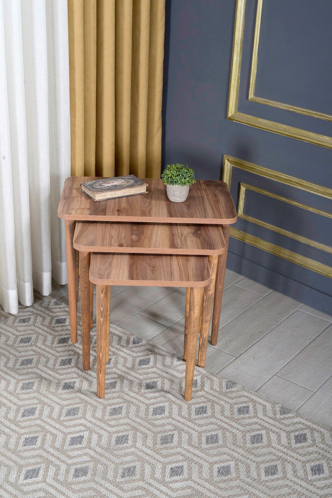 Tornalı Zigon Sehpa Ceviz TN0710