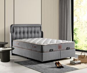 Bella 150x200 Yatak, Baza, Başlık Seti Antrasit TN0712