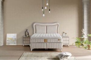 Elegance 150x200 Çift Kişilik Yatak, Baza, Başlık Seti MYB1304A