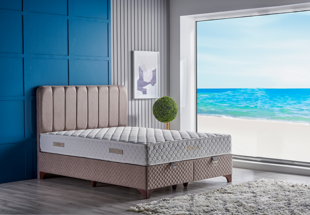 İnnova Vizon 140x200 Çift Kişilik Yatak, Baza, Başlık Seti CB2009