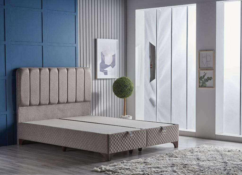 Innova Mink 140x200 Double Mattress, Divan Base, Headboard Set CB2009