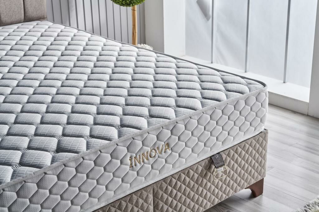 Innova Mink 140x200 Double Mattress, Divan Base, Headboard Set CB2009