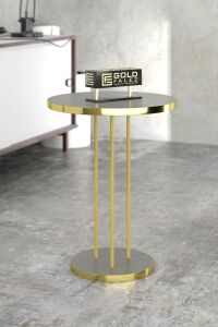 MD Gold Terra Sehpa Seti Antrasit Ceviz