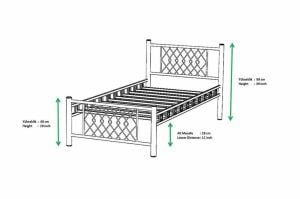 Metis Metal Karyola 90x190 ARM164 Beyaz
