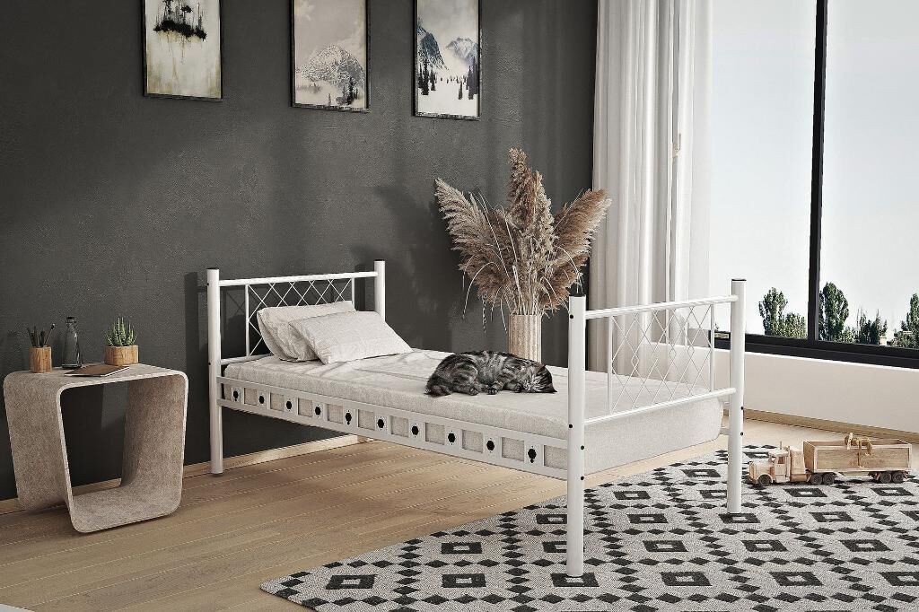 Metis Metal Karyola 90x200 ARM165 Beyaz