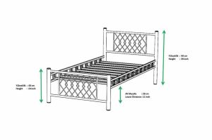 Metis Metal Karyola 90x200 ARM165 Beyaz