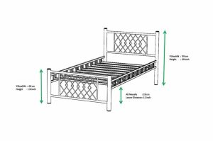 Metis Metal Karyola 90x200 ARM165 Beyaz