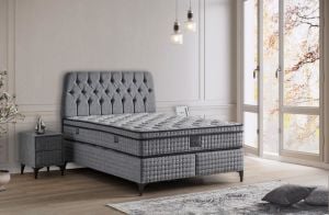 Elia 100x200 Tek Kişilik Yatak, Baza, Başlık Seti MYB1305A