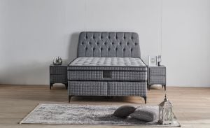 Elia 100x200 Tek Kişilik Yatak, Baza, Başlık Seti MYB1305A