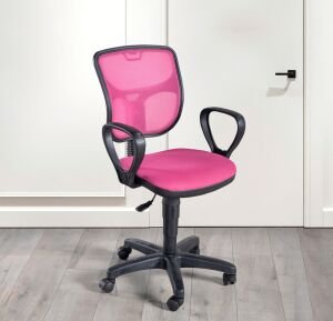 Fileli Bilgisayar Koltuğu Pembe TN0727