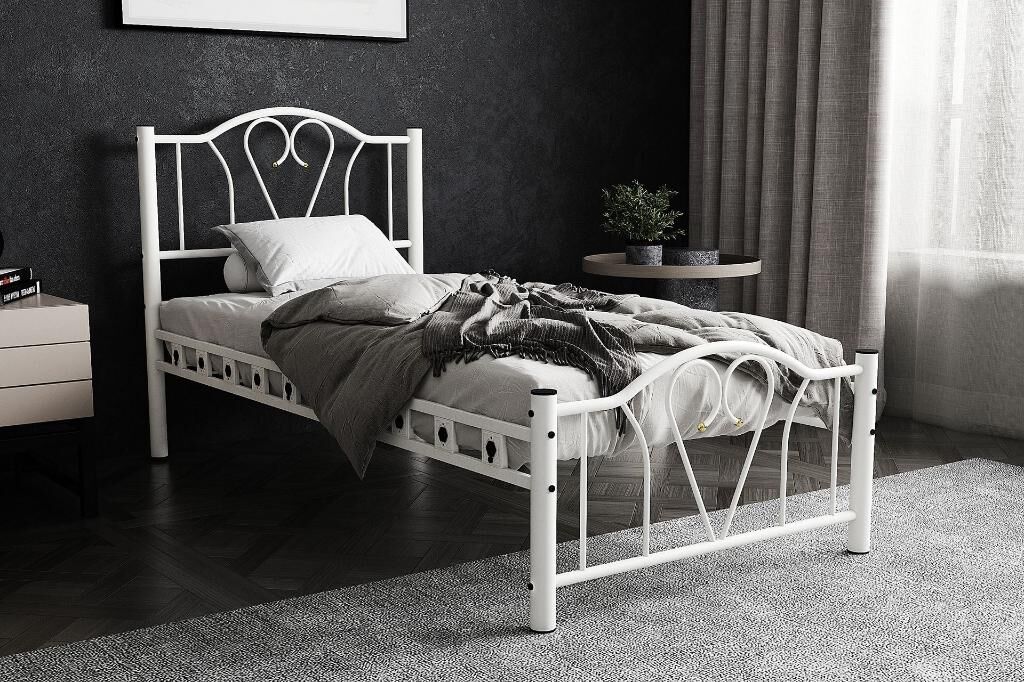 Orkide Metal Karyola 90x200 ARM104 Beyaz