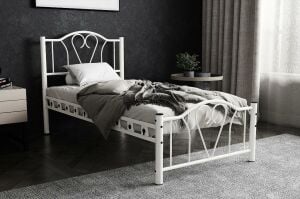 Orkide Metal Karyola 90x200 ARM104 Beyaz