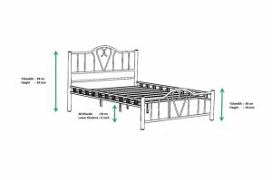 Orkide Metal Karyola 90x200 ARM104 Beyaz