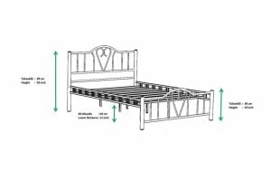 Orkide Metal Karyola 90x200 ARM104 Beyaz