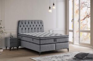 Elia 160x200 Çift Kişilik Yatak, Baza, Başlık Seti MYB1305A