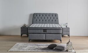 Elia 160x200 Çift Kişilik Yatak, Baza, Başlık Seti MYB1305A