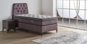 Elia 90x190 Tek Kişilik Yatak, Baza, Başlık Seti MYB1305B