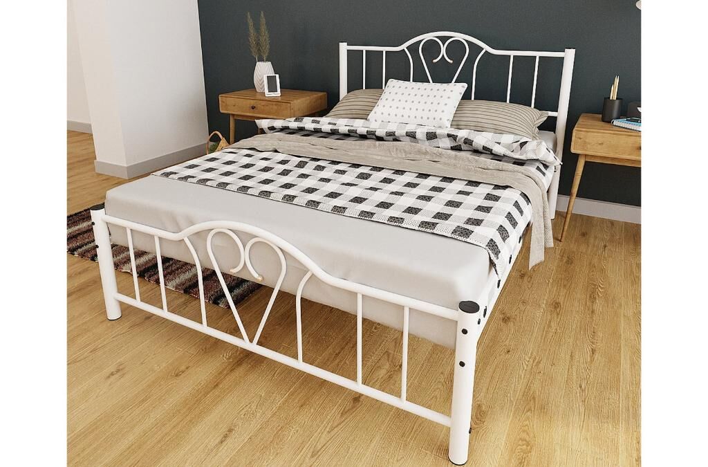 Orkide Metal Karyola 150x200 ARM106 Beyaz