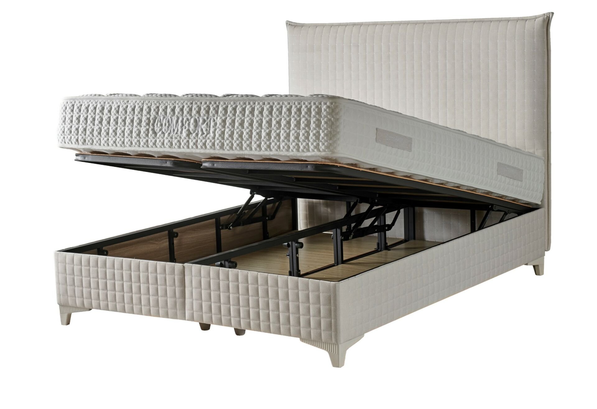 Comfort Krem 100x200 Tek Kişilik Baza, Başlık Seti CB3415