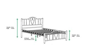Orkide Metal Karyola 160x200 ARM107 Beyaz