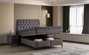 Elia 140x190 Çift Kişilik Yatak, Baza, Başlık Seti MYB1305B