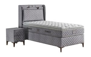 Truva 100x200 Tek Kişilik Yatak, Baza, Başlık Seti MYB1306